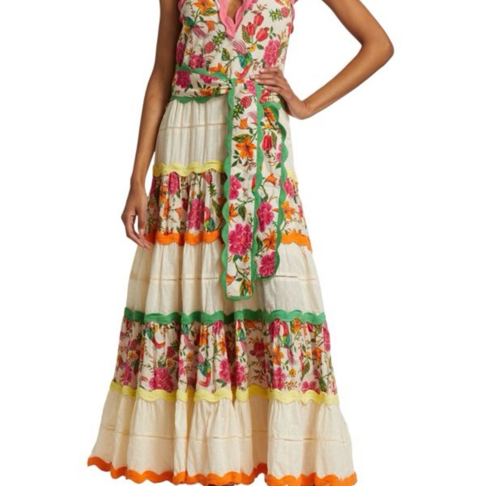 Farm Rio Toucan's Garden Sleeveless Maxi Dress | Size: M